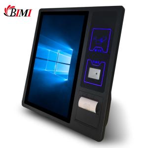 Quality Bimi 21.5 Inch Touch Screen Self Service Kiosk 4G RAM Card Reader 80mm Thermal Receipt Printer wholesale