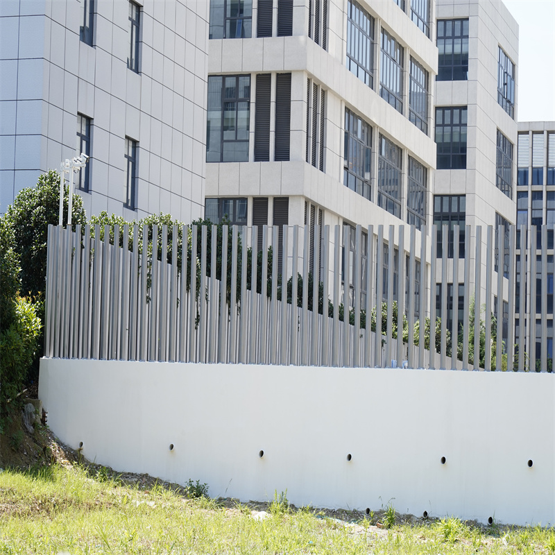 Slat Privacy Black Powder Coated Aluminum Railing Balustrades Handrails For Decks