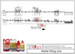 Agro Chemical Bottle Filling Line / Stable Performance Pharmaceutical Liquid