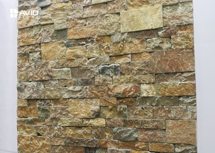 Rusty And Yellow Assorted Limestone Cultured Stone With 3-3.5cm Thickness