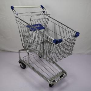 Quality German Style 100L Supermarket Metal Grocery Cart With Underframe wholesale