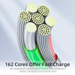 Universal 540 3 in 1 Magnetic Cables Micro Type C Magnetic USB Cable 3A