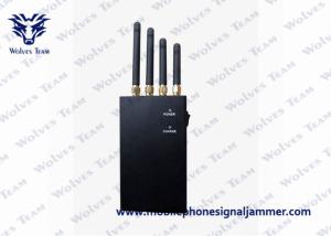 Quality 4 Band 4W Portable GPS Jammer , Handheld Black Cell Phone Signal Jammer wholesale