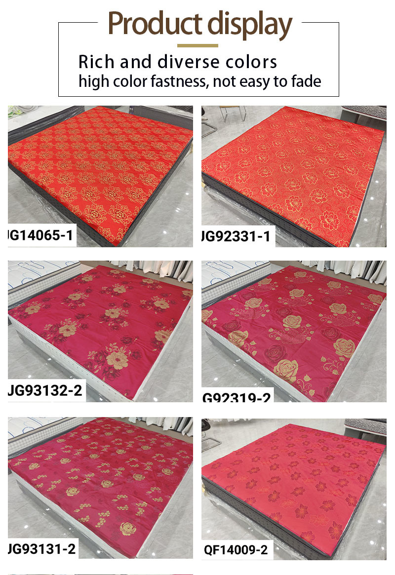 Our Factory Sells Gold Powder Disperse Warp Knitted Printed Mattress Fabric Directly