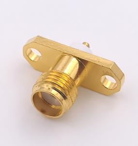 Quality 2 Holes Sma Flange Mount Connector / Wifi Sma Connector Male 50 Cyles wholesale