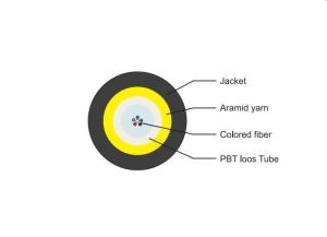 Quality Outdoor Optical Fiber Wire Fibre Cable 2 To 12F PBT Loose Tube wholesale