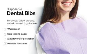 Quality Colorful Quality Dental Bibs 3ply Waterproof Absorbent Patient Medical Comfortable Disposable Dental Bib wholesale