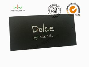 Quality Fashion Design Garments Clothing Hang Tags , Black Color Hangtags And Labels wholesale
