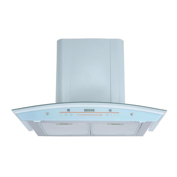 Stainless Steel Glass Arc Chimney Hood Low Noise Electric Range Hood with Touch