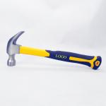 16OZ Forged Carbon Steel Materials Claw Hammer With Yellow Color Grade A Plastic