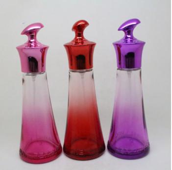 100ML wholesale painting fancy circle shape purple color glass perfume bottle