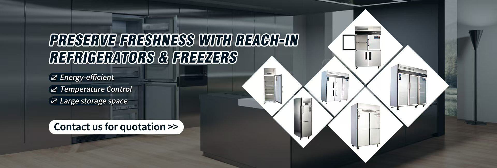Commercial Vertical Freezer for Kitchen Cooling Large-Capacity Stainless Steel