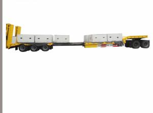 Quality Van-type 3axles 80/100 Tons Heavy Duty Gooseneck Lowboy Low Bed Lowbed Semi Trailer wholesale