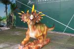 Life Size Styracosaurus Statue With Non - Poisonous Silicon Rubber Skin