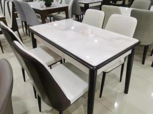Quality Anti Corrosion Oak And Granite Dining Table , 6 Pieces Oak Dining Room Furniture Sets wholesale