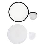 Blank Sublimation Foldable Round Fan Polyester Sublimation Frisbee 25cm
