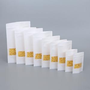 Quality White Cylinder Printing Stand Up Kraft Paper Bag wholesale