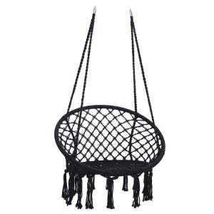 Quality Max 330Lbs hanging Living Room Office Chair Cotton Rope Hammock Swing Chair wholesale