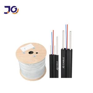Quality FRP G657 FTTH Fiber Optic Drop Cable 1 2 4 Core Outdoor/Indoor Fiber optic cable with Steel Messenger Wire wholesale