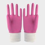 Cotton Flocklined Household Kittchen Rubber Gloves Latex Dishwashing Gloves
