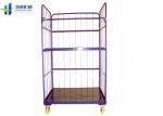 Supermarket Wire Cage Trolley Customized Stainless Steel Wire Mesh Trolley