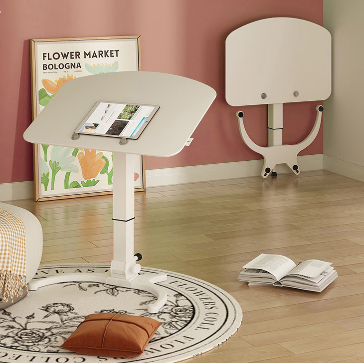Modern Work Office Desk for Home Study Height Adjustable Small Computer Stand Mail Packing