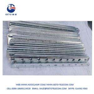 Quality 11 Holes Cross Arm For Outdoor Pole Hot Dip Galvanized Steel ISO9001 wholesale