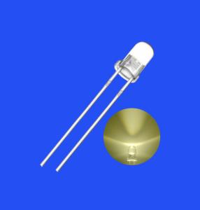Quality 0.2W Highlighted 3mm 3000-3500K Warm White Color 15000-18000mcd Round Shape F3 LED Diode wholesale
