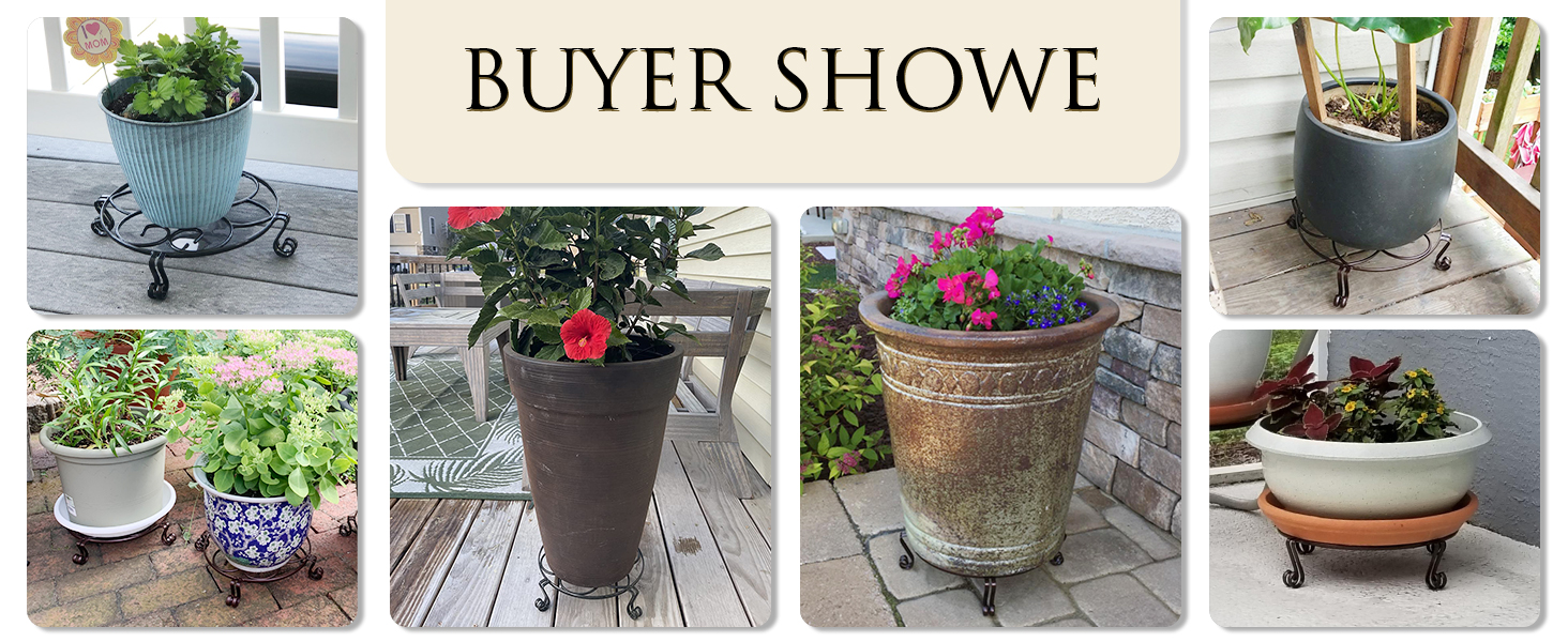 Steel Rustproof Iron Plant Stand for Flower Pot Heavy Duty Potted Holder Indoor Outdoor Decoration
