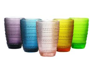 Quality 150mm Crystal Solid Colored Vintage Highball Glasses , 370ml Colored Highball Glasses wholesale