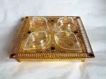 Multifunctional metal frame square shaped platter