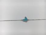 No Diamond Sweet 18K Gold Bracelet Turquoise With Butterfly Shape Gemstone
