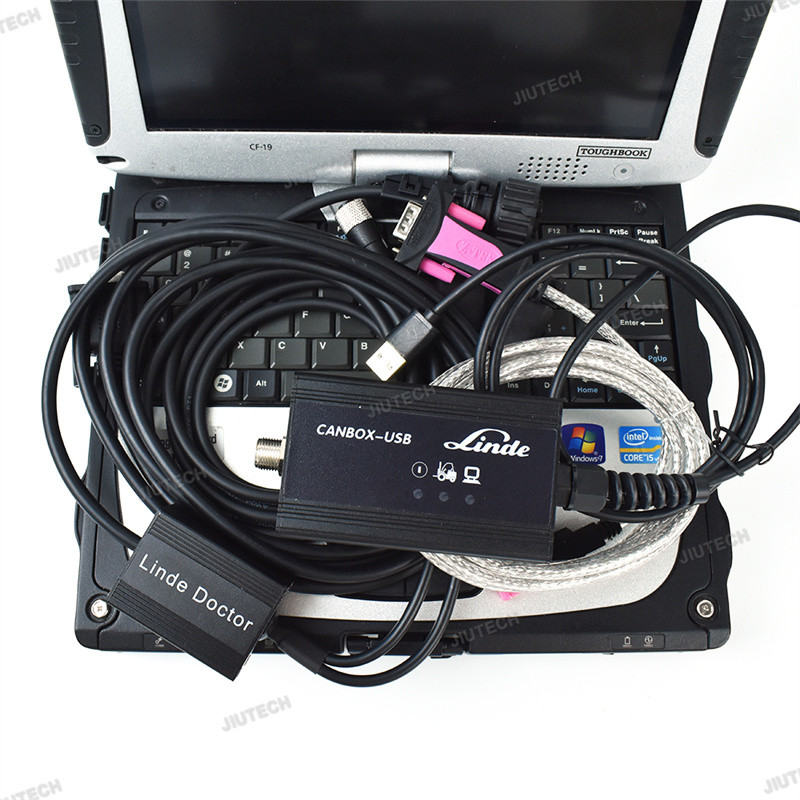 For Linde Canbox USB Doctor Forklift truck Diagnostic Cable linde pathfinder Diagnosis Interface Tool and FZ G1 tablet