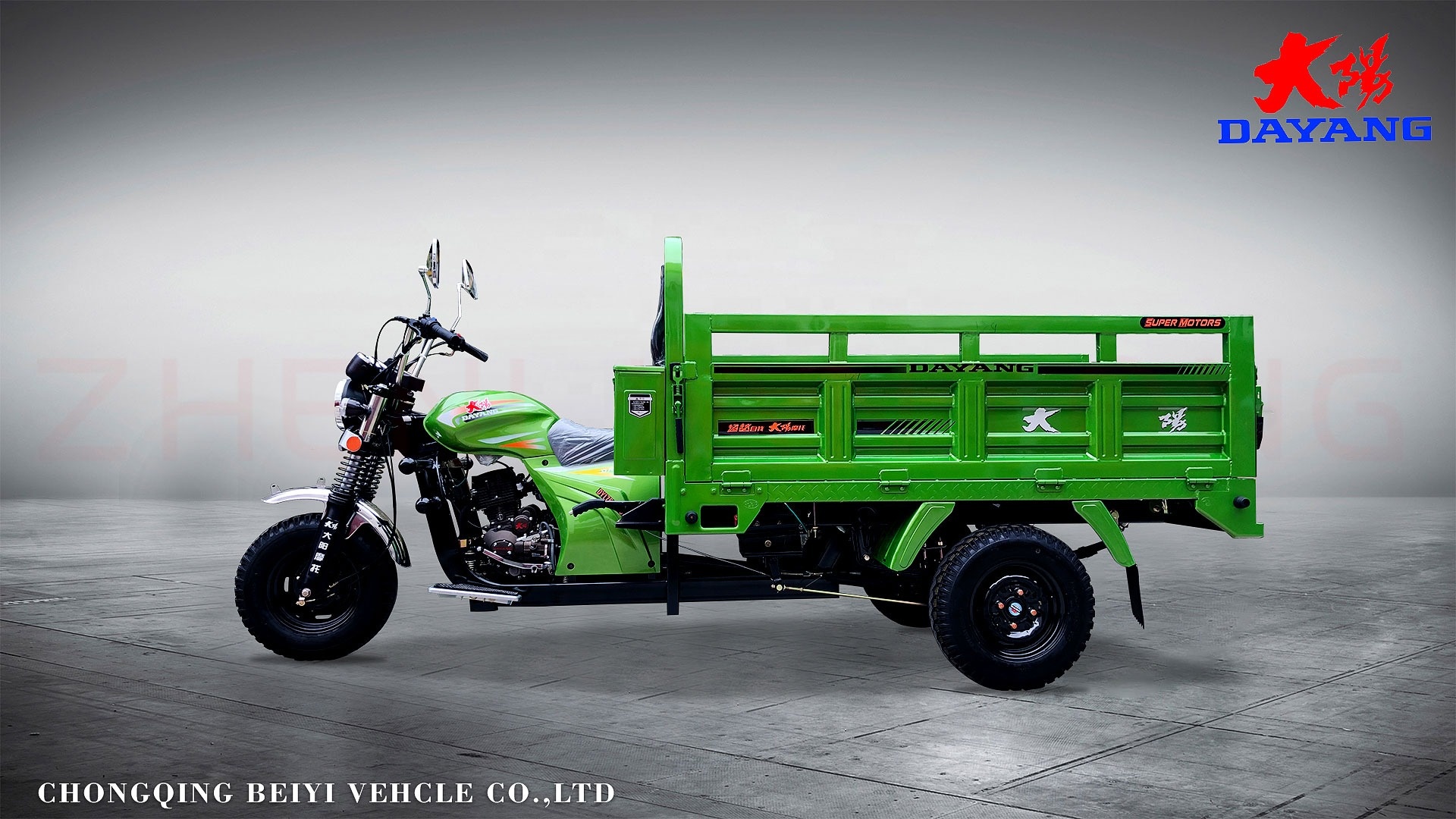 250W Three Wheel Cargo Motorcycle with Open Body Tricycle and 1200kg Loading Capacity