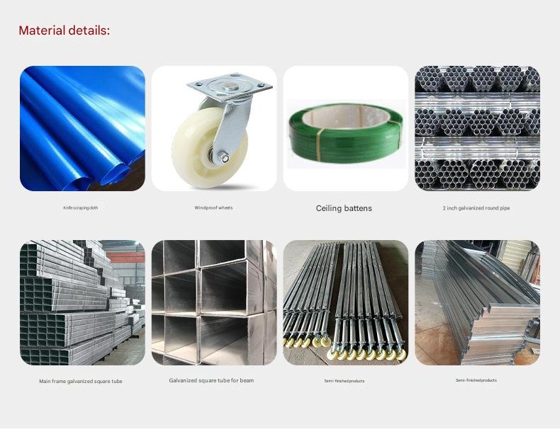 Easy Assembly and Disassembly Electric Awning Galvanized Steel for Large Shrink Folding Warehouse