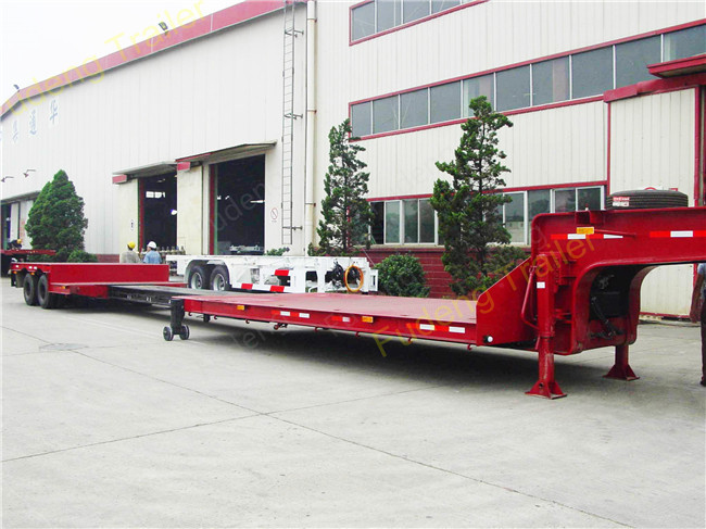 28 Meters Long Extendable Lowboy Trailer Windmill Blade Transport