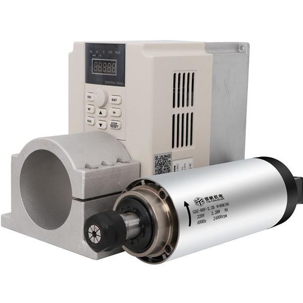 Construction Works 2.2KW 8A Motor Spindle CNC 220V 380V Single Phase Spindle