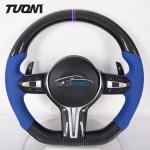 Bespoke Blue Leather Bmw M5 Steering Wheel 350mm Carbon Fiber