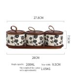 Kitchen Storage Vintage Floral Ceramic Jar Sealed Canister for Food Container