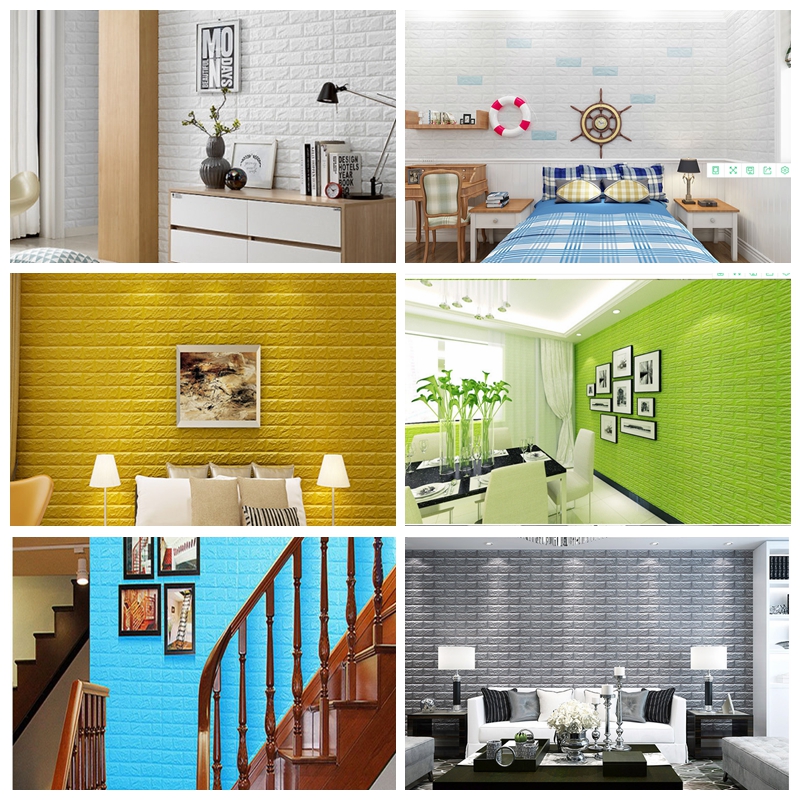 8mm Thickness Geometric Pattern Foam Wall Stickers for Sophisticated 3D Ceiling Wallpaper