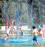 Steel Frame Kids Water Playground , Water Play Equipment Water Fountain