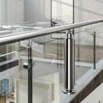 Corrosion-Proof Stainless Steel Handrails with Polished Finish for Glass