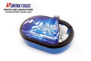 Quality Natural Peppermint Hard Candy With Sticker , Sugar Free Fat Free Candy wholesale