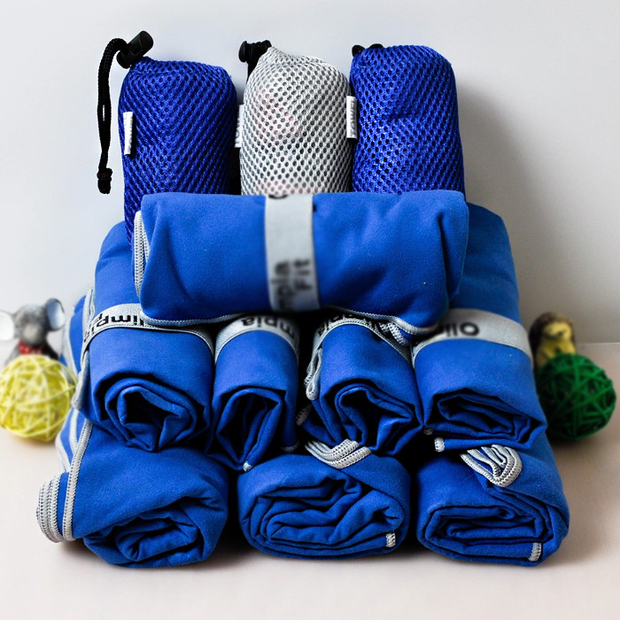 Wholesale Quick-Dry Sweat Travel Fitness Gym Microfiber Towel with Mesh Bag