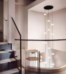 Led staircase chandelier modern living room chandelier hanging designer Villa