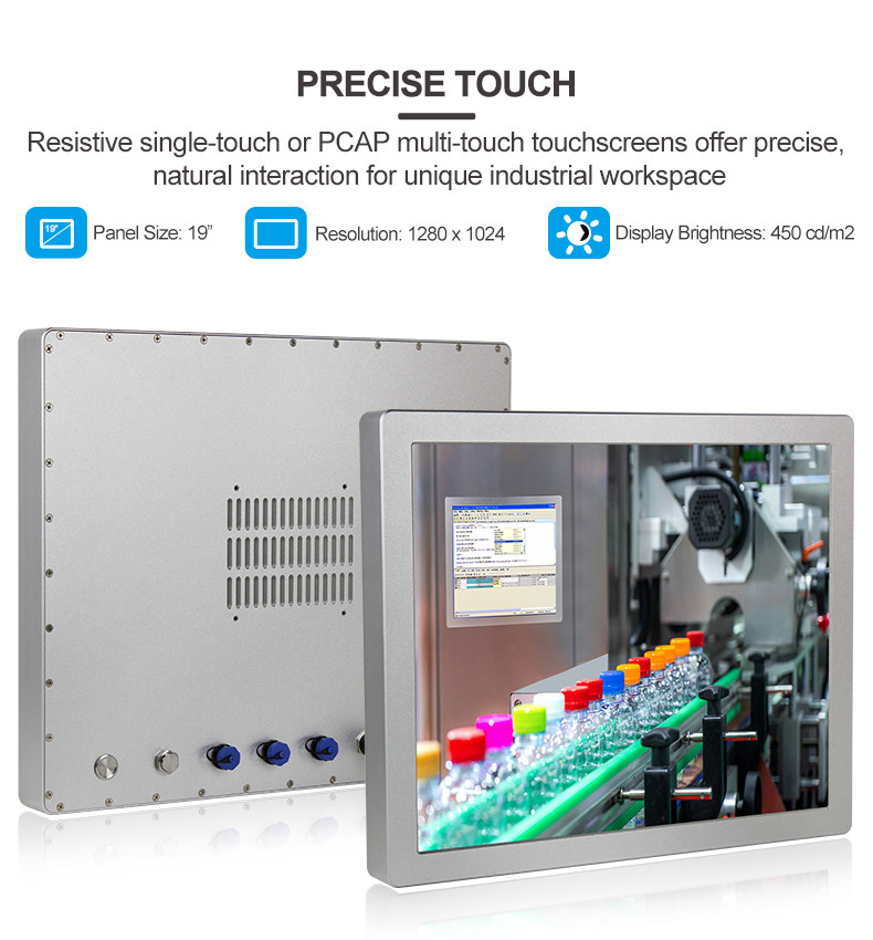 VESA Mounting Resistive Touchscreen Industrial PC Waterproof 1000nits Sunlight Readable