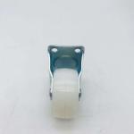 50mm White PP Wheel Plain Bearing Rigid Plate Caster