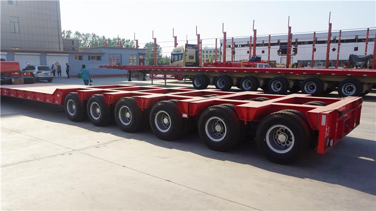 Multi Axle Hydraulic Heavy Equipment Lowbed Semi Trailer for Sale