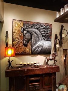 Quality High Durability Metal Wall Art Sculpture Interior Large Bronze Horse Decoration wholesale