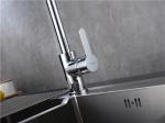 Single Handle Black Basic Kitchen Faucet Sink Taps Chrome Finishing Deck Mounted